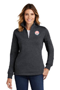 Ladies Qtr Zip Sweatshirt embroidered Ladies Qtr Zip Sweatshirt embroidered