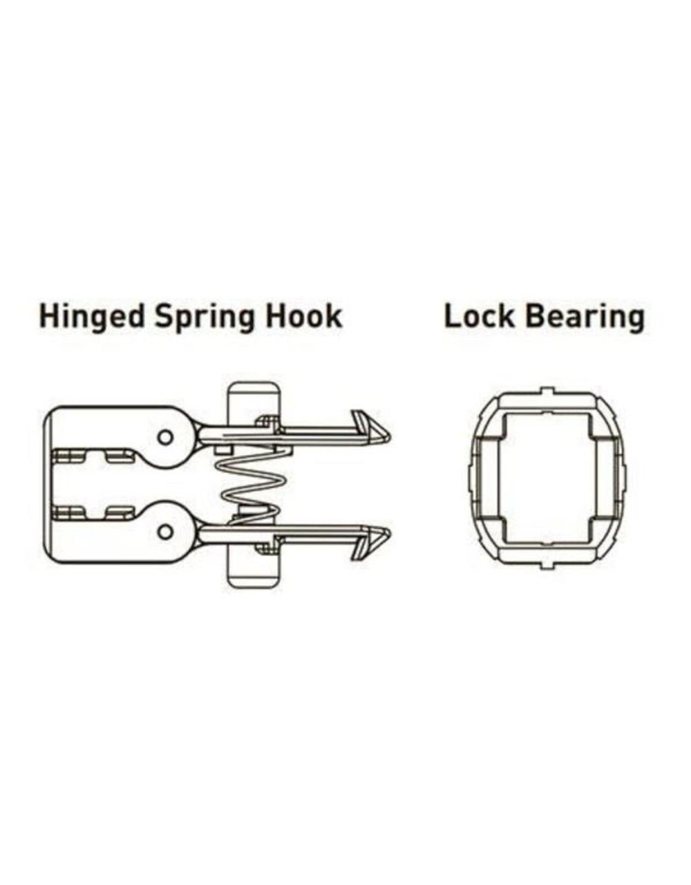 Hobie ka Lock Kit Hinged Hook | Western Canoe Kayak Canada