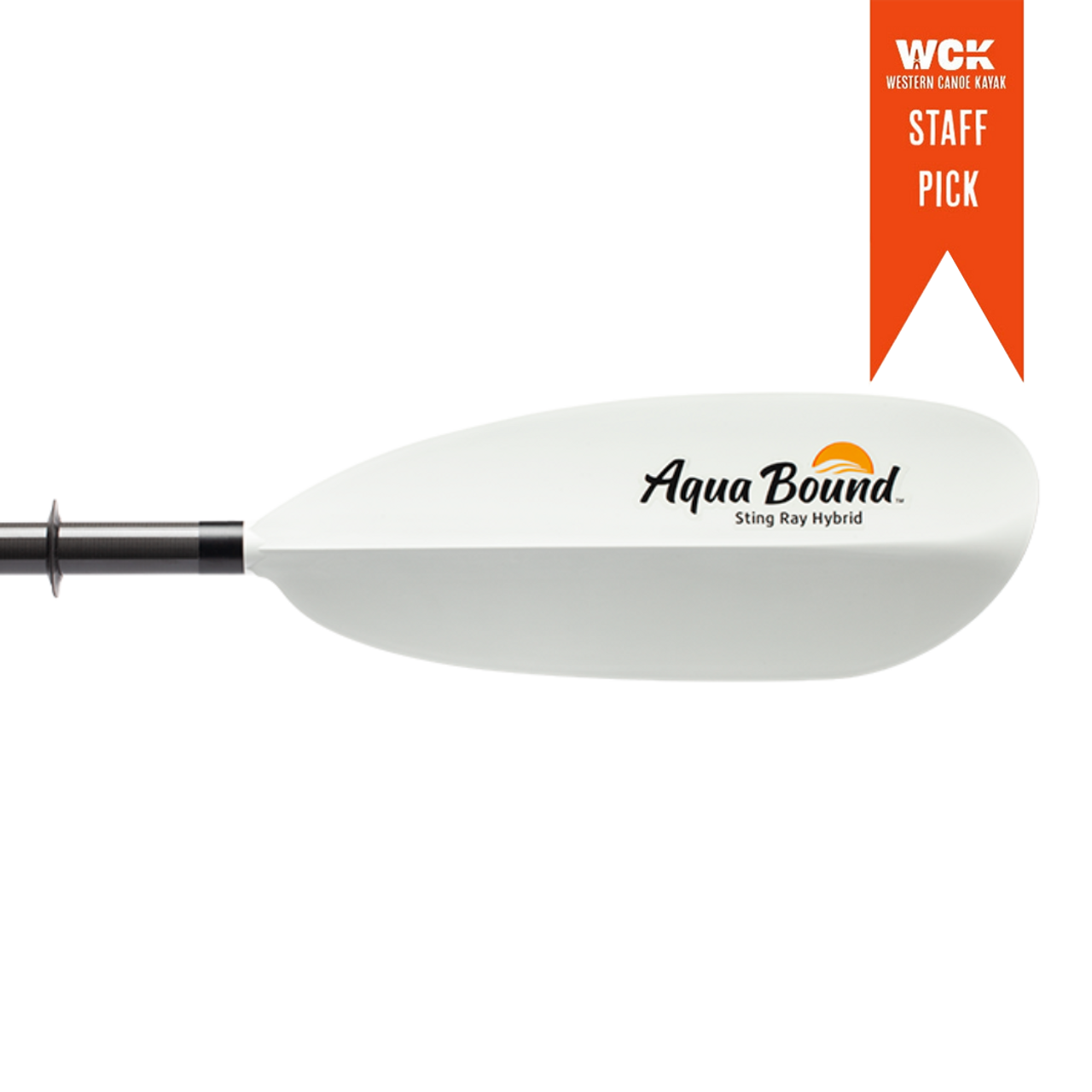 White Aqua-Bound Sting Ray Hybrid Posi-Lok Kayak Paddle - 250 Cm