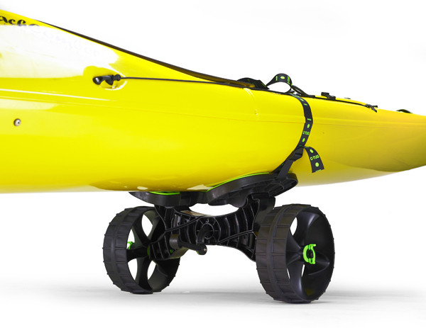 GanFindX Prestige Gold Kayak Cart - Lightweight Aluminum, Adjustable, Puncture-Free Tires, 220 Lb Rating