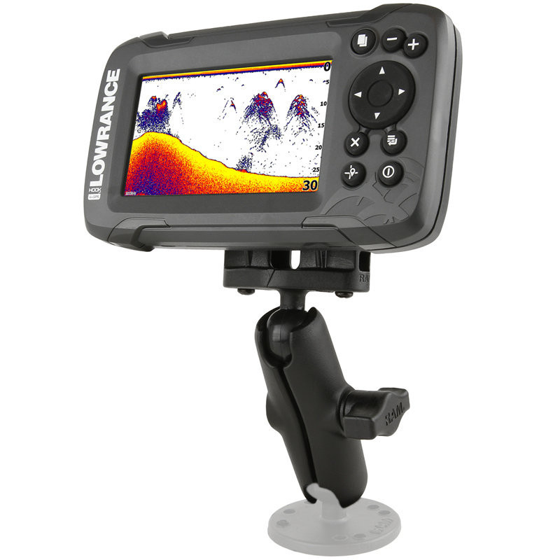 Ram Mounts Hobie RAM Lowrance Fishfinder Mount Base w/1" Arm Western