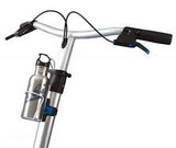 Water Bottle Cage mounted with Universal Mount to Eclipse Handlebars