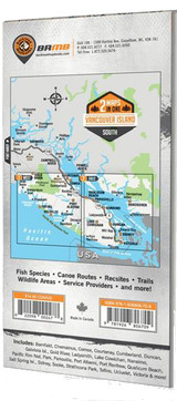 Vancouver Island BC South Waterproof Map