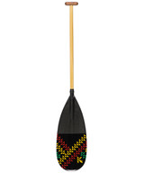  Hawaiki Hybrid Single Bend Steering Paddle - Rasta | Western Canoeing & Kayaking