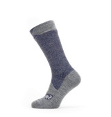 Waterproof All Weather Mid Length Sock | Navy Blue/Grey