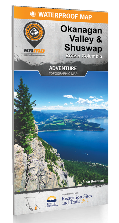 Okanagan Valley & Shuswap BC Waterproof Map