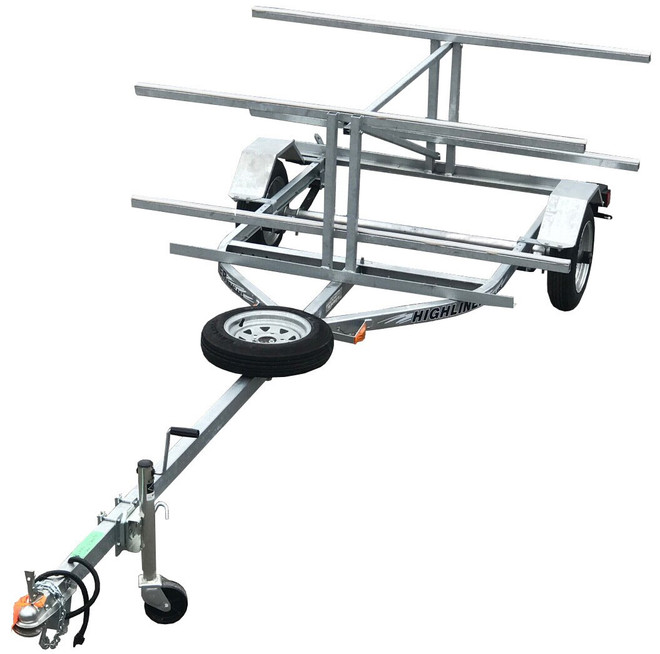 4 Spot Canoe/Kayak Trailer w/Swivel Jack - Front | Western Canoeing & Kayaking