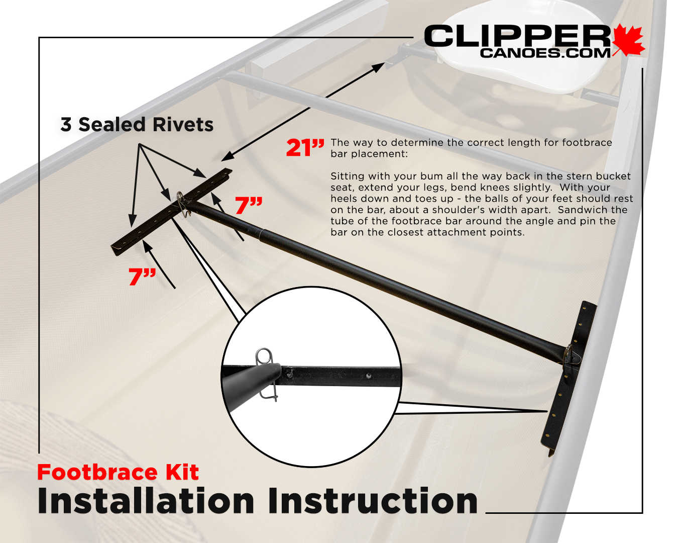 Footbrace bar installation instruction