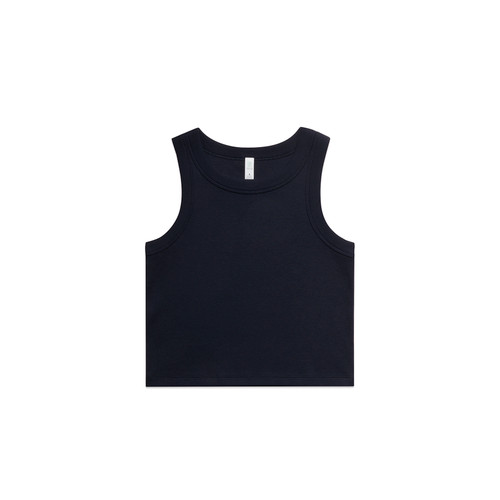 wo's-organic-rib-crop-tank-navy