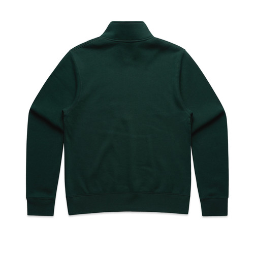 wo's-stencil-half-zip-crew-pinegreen-back