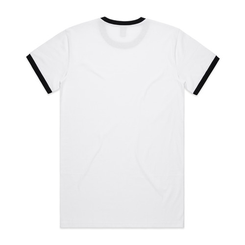 staple-ringer-tee-white/black-back