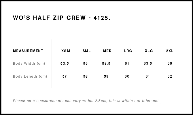 4125 size guide