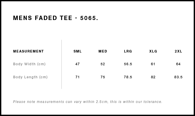 5065 size guide