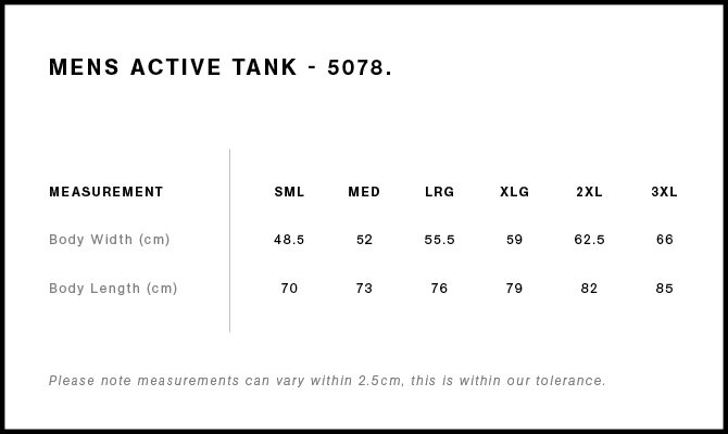5078 size guide