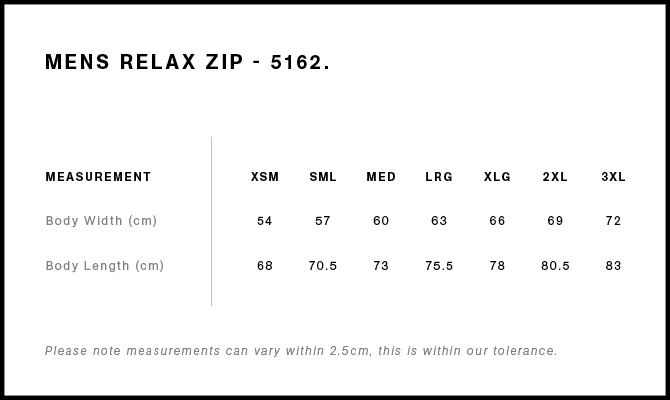 5162 size guide