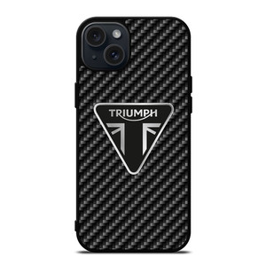 Triumph Motorcycle Carbon Logo iPhone 15 Plus Case Cover Triumph Motorcycle Carbon Logo iPhone 15 Plus Case Cover