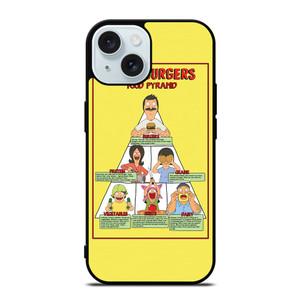 BOB'S BURGERS FOOD PYRAMID iPhone 15  Case Cover BOB'S BURGERS FOOD PYRAMID iPhone 15  Case Cover