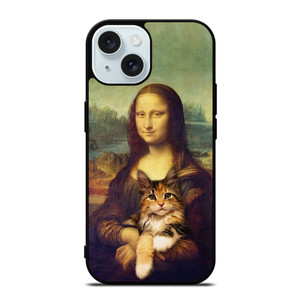 Cat And Monalisa iPhone 15 Case Cover Cat And Monalisa iPhone 15 Case Cover