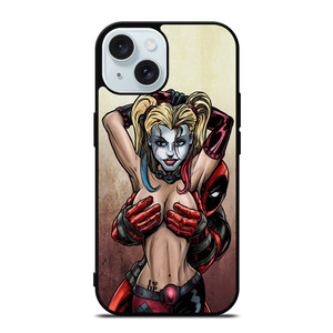 Deadpool & Harley Quinn iPhone 15 Case Cover Deadpool & Harley Quinn iPhone 15 Case Cover