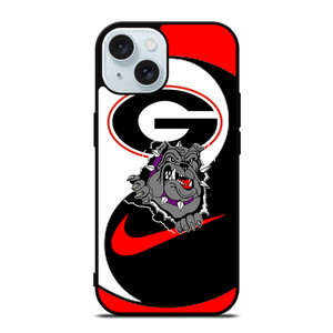 GEORGIA BULLDOGS YIN AND YANG iPhone 15 Case Cover GEORGIA BULLDOGS YIN AND YANG iPhone 15 Case Cover