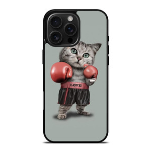 Cute Cat Boxing iPhone 16 Pro Max Case Cover Cute Cat Boxing iPhone 16 Pro Max Case Cover