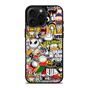 Sticker Bomb Collage iPhone 16 Pro Max Case Cover Sticker Bomb Collage iPhone 16 Pro Max Case Cover