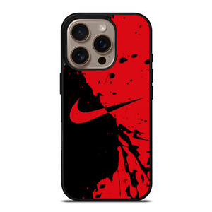 Black Red Nike iPhone 16 Pro Case Cover Black Red Nike iPhone 16 Pro Case Cover