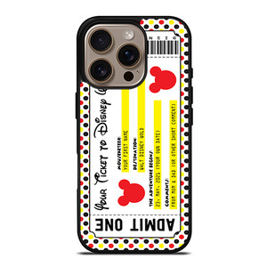 Custom Personalized Disney Ticket iPhone 16 Pro Case Cover Custom Personalized Disney Ticket iPhone 16 Pro Case Cover