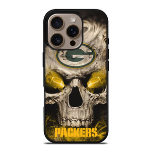 Green Bay Packers Skull iPhone 16 Pro Case Cover Green Bay Packers Skull iPhone 16 Pro Case Cover