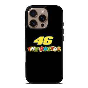 VR46 THE DOCTOR BLACK iPhone 16 Pro Case Cover VR46 THE DOCTOR BLACK iPhone 16 Pro Case Cover
