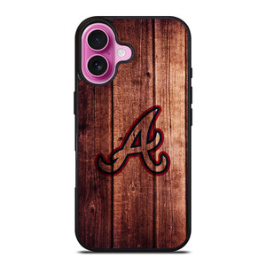 Atlanta Braves Wood Logo iPhone 16 Plus Case Cover Atlanta Braves Wood Logo iPhone 16 Plus Case Cover