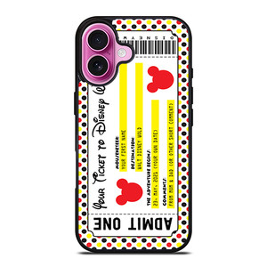 Custom Personalized Disney Ticket iPhone 16 Plus Case Cover Custom Personalized Disney Ticket iPhone 16 Plus Case Cover