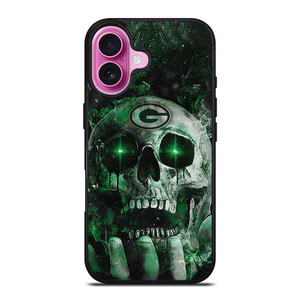 Green Bay Skull On Hand iPhone 16 Plus Case Cover Green Bay Skull On Hand iPhone 16 Plus Case Cover