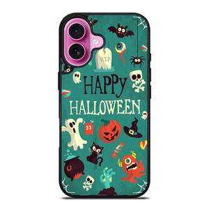 Happy Halloween Pumpkin Collage iPhone 16 Plus Case Cover Happy Halloween Pumpkin Collage iPhone 16 Plus Case Cover