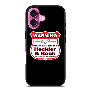 HECKLER & KOCH WARNING iPhone 16 Plus Case Cover HECKLER & KOCH WARNING iPhone 16 Plus Case Cover