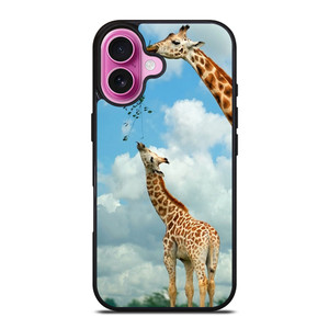 MOM AND BABY GIRAFFE EAT iPhone 16 Plus Case Cover MOM AND BABY GIRAFFE EAT iPhone 16 Plus Case Cover