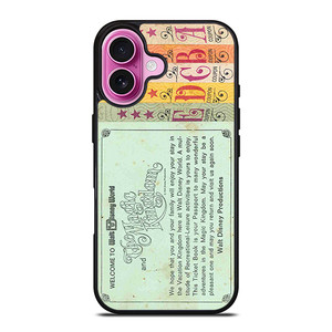 Printed World Disney Ticket iPhone 16 Plus Case Cover Printed World Disney Ticket iPhone 16 Plus Case Cover
