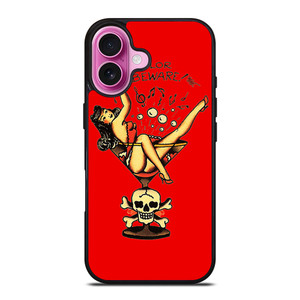 SAILOR JERRY BEWARE iPhone 16 Plus Case Cover SAILOR JERRY BEWARE iPhone 16 Plus Case Cover