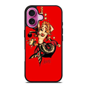 SAILOR JERRY MERMAID TATTOO iPhone 16 Plus Case Cover SAILOR JERRY MERMAID TATTOO iPhone 16 Plus Case Cover