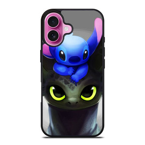 Toothless And Stitch Paint iPhone 16 Plus Case Cover Toothless And Stitch Paint iPhone 16 Plus Case Cover