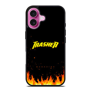 Trasher Smoldering Font iPhone 16 Plus Case Cover Trasher Smoldering Font iPhone 16 Plus Case Cover