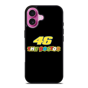 VR46 THE DOCTOR BLACK iPhone 16 Plus Case Cover VR46 THE DOCTOR BLACK iPhone 16 Plus Case Cover