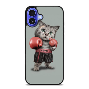 Cute Cat Boxing iPhone 16 Case Cover Cute Cat Boxing iPhone 16 Case Cover