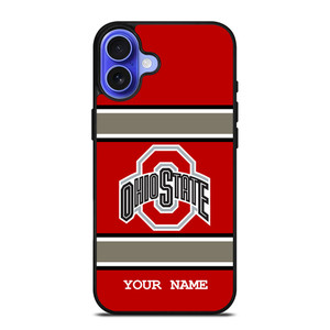 Ohio State Buckeyes Custom Your Name iPhone 16 Case Cover Ohio State Buckeyes Custom Your Name iPhone 16 Case Cover