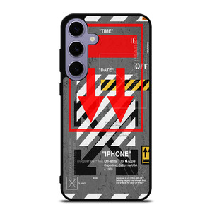 Red Arrow Down Off White Samsung Galaxy S24 Plus Case Cover Red Arrow Down Off White Samsung Galaxy S24 Plus Case Cover