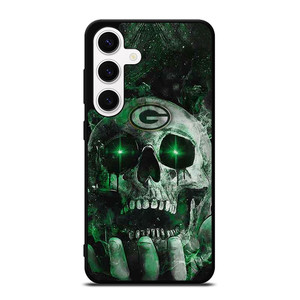 Green Bay Skull On Hand Samsung Galaxy S24 Case Cover Green Bay Skull On Hand Samsung Galaxy S24 Case Cover