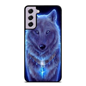 Blue Eye Gray Fantasy Wolf Samsung Galaxy S21 FE 5G Case Cover Blue Eye Gray Fantasy Wolf Samsung Galaxy S21 FE 5G Case Cover