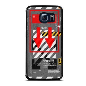 Red Arrow Down Off White Samsung Galaxy S6 Edge Case Cover Red Arrow Down Off White Samsung Galaxy S6 Edge Case Cover