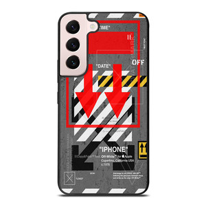Red Arrow Down Off White Samsung Galaxy S22 Plus 5G Case Cover Red Arrow Down Off White Samsung Galaxy S22 Plus 5G Case Cover