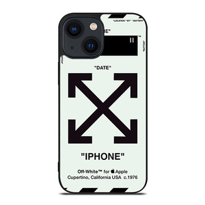 Off White Time Date iPhone 14 Plus Case Cover Off White Time Date iPhone 14 Plus Case Cover